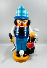 Steinbach Nutcracker Chubby Golfer in Blue Outfit w/ Golf Bag 11.25" Tall
