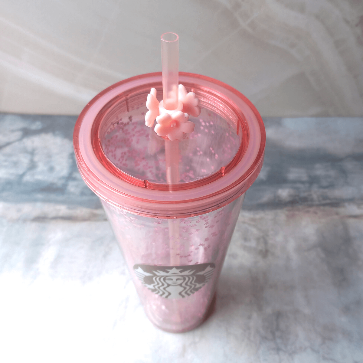 Starbucks Korea 2018 Cherry Blossom Glitter Cold Cup 710ml - Rare