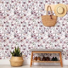 2 Rolls Jiffdiff Smudging Rose Flower Wall Sticker Self Adhesive Contact Paper