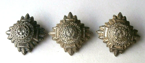 Set 3 Vintage WW2 Military Officers Silvered Insignia Pips Badges  -  Captain