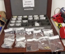 170+ NEW AMERICAN LOKRING ASSEMBLY PARTS IN 24 COMPARTMENT BOX ***MAKE OFFER***