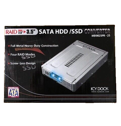 ICY DOCK MB982SPR-2S Dual Bay SATA HDD SSD Converter