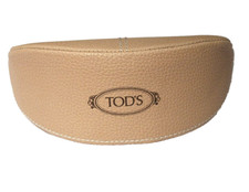 SUNGLASSES CASE ONLY for Tod's Soft Cover Beige with Brown Logo