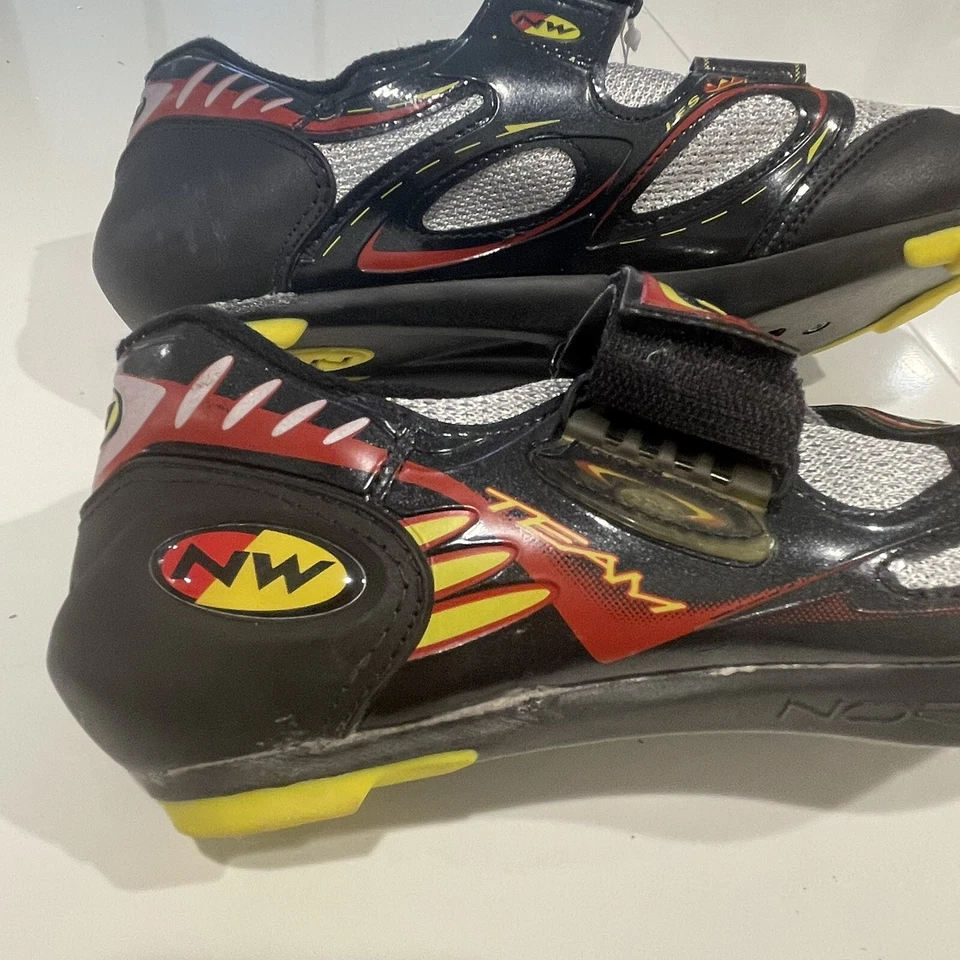 复古 Northwave Road Team 未使用 男式 FR 41 美国 8.5 厘米 27 骑行鞋 意大利 — 第 4/4 张图片