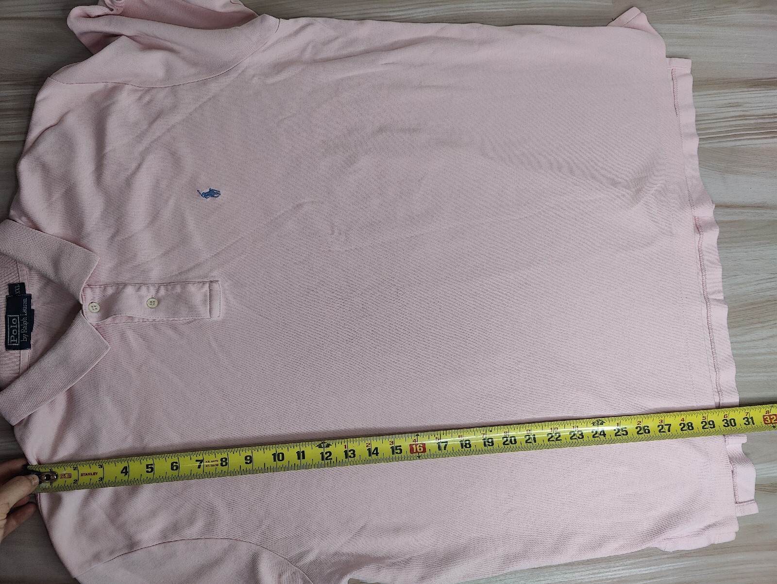 Polo Ralph Lauren camicia uomo 2XL XXL rosa blu pony manica corta casual