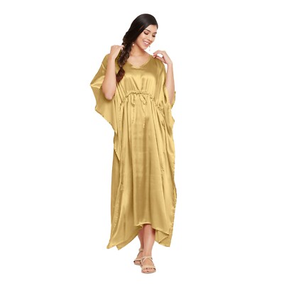 US Women Satin Silk Robe Dress Sleepwear Lingerie Long Nightdress Nightgown Maxi