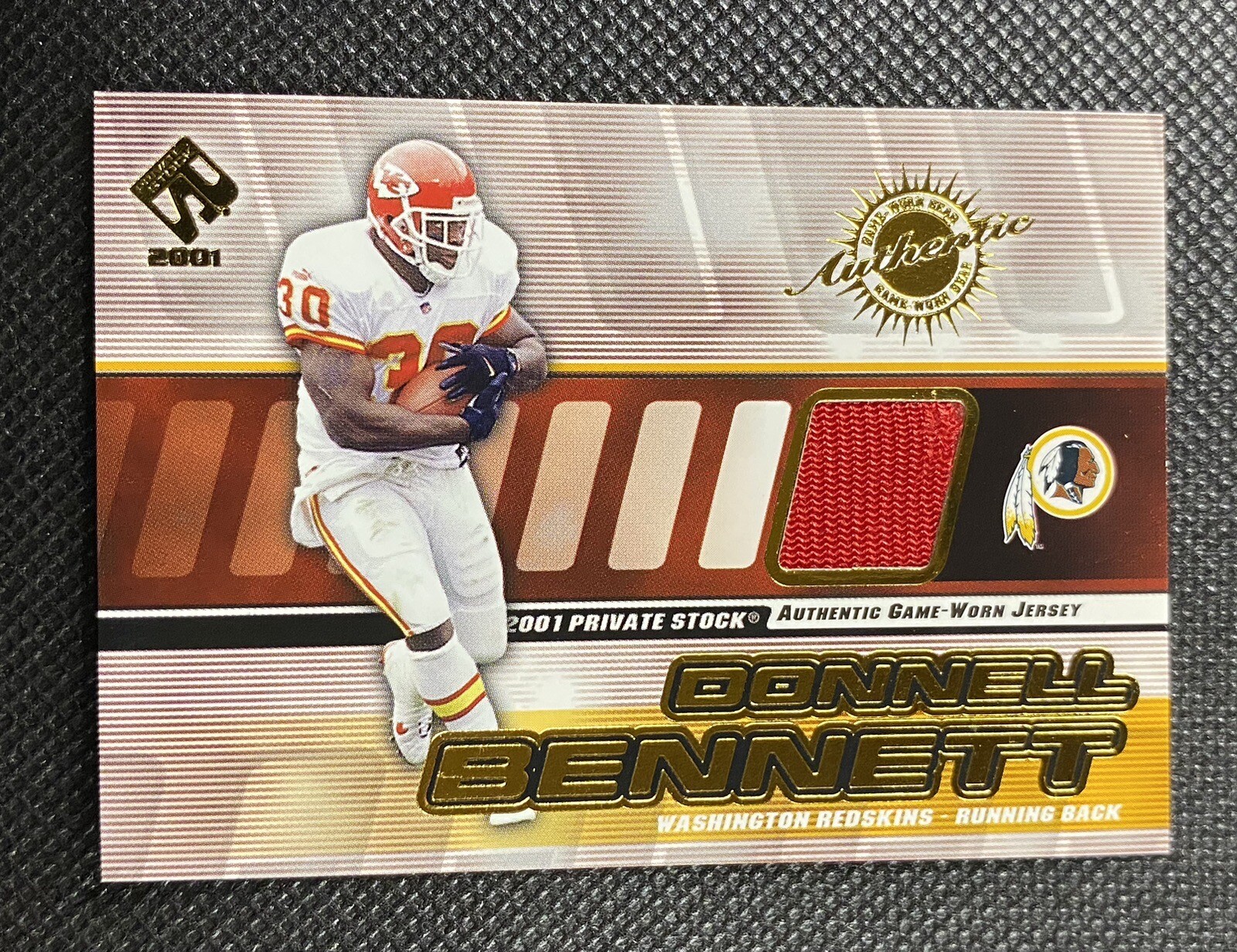 2001 Pacific Private Stock Donnell Bennett Relic Patch 138 Washington Commanders