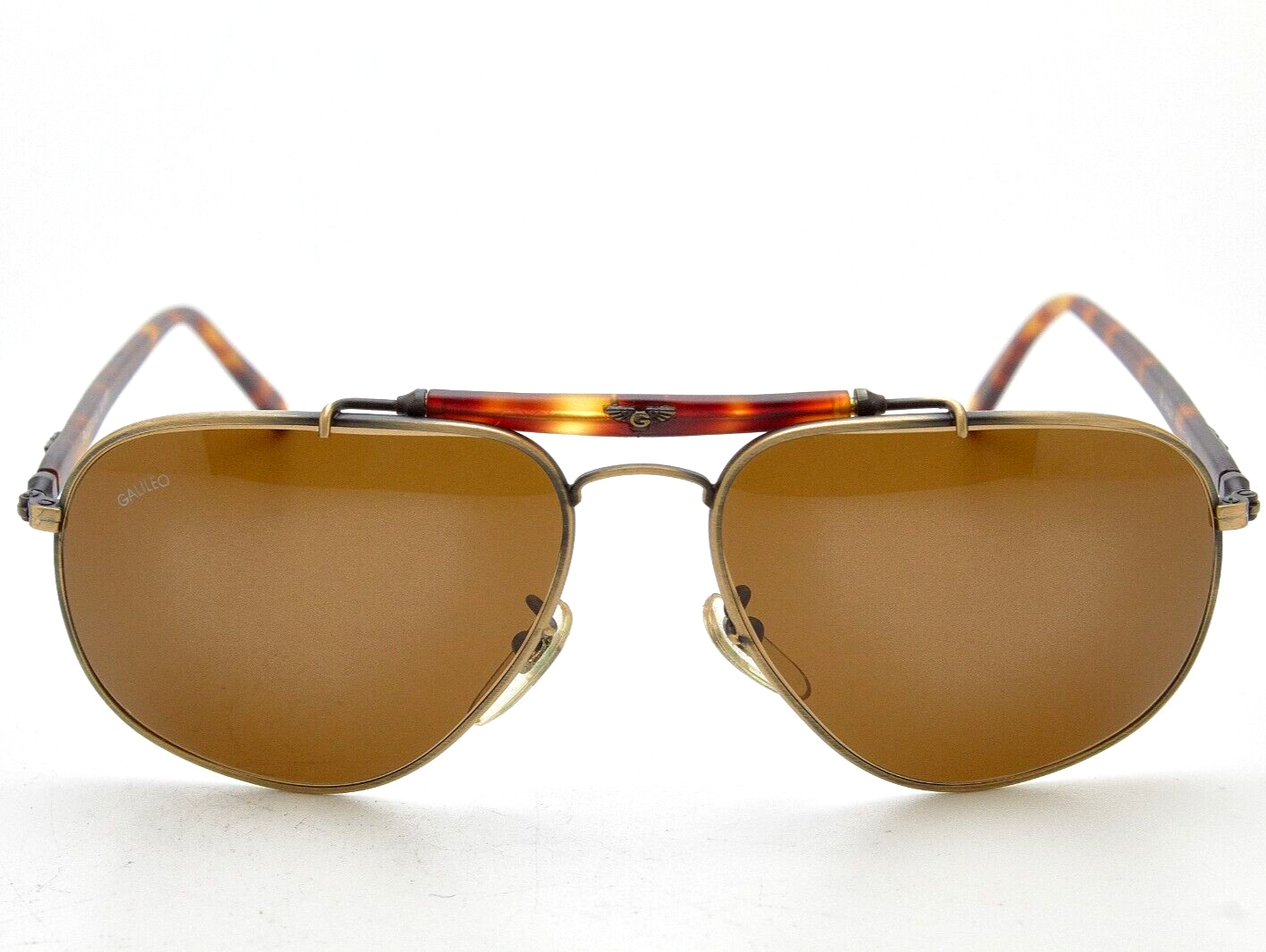 Vintage 1980s GALILEO PILOT Tortoise Sunglasses for Men Model 01/S 6011-image