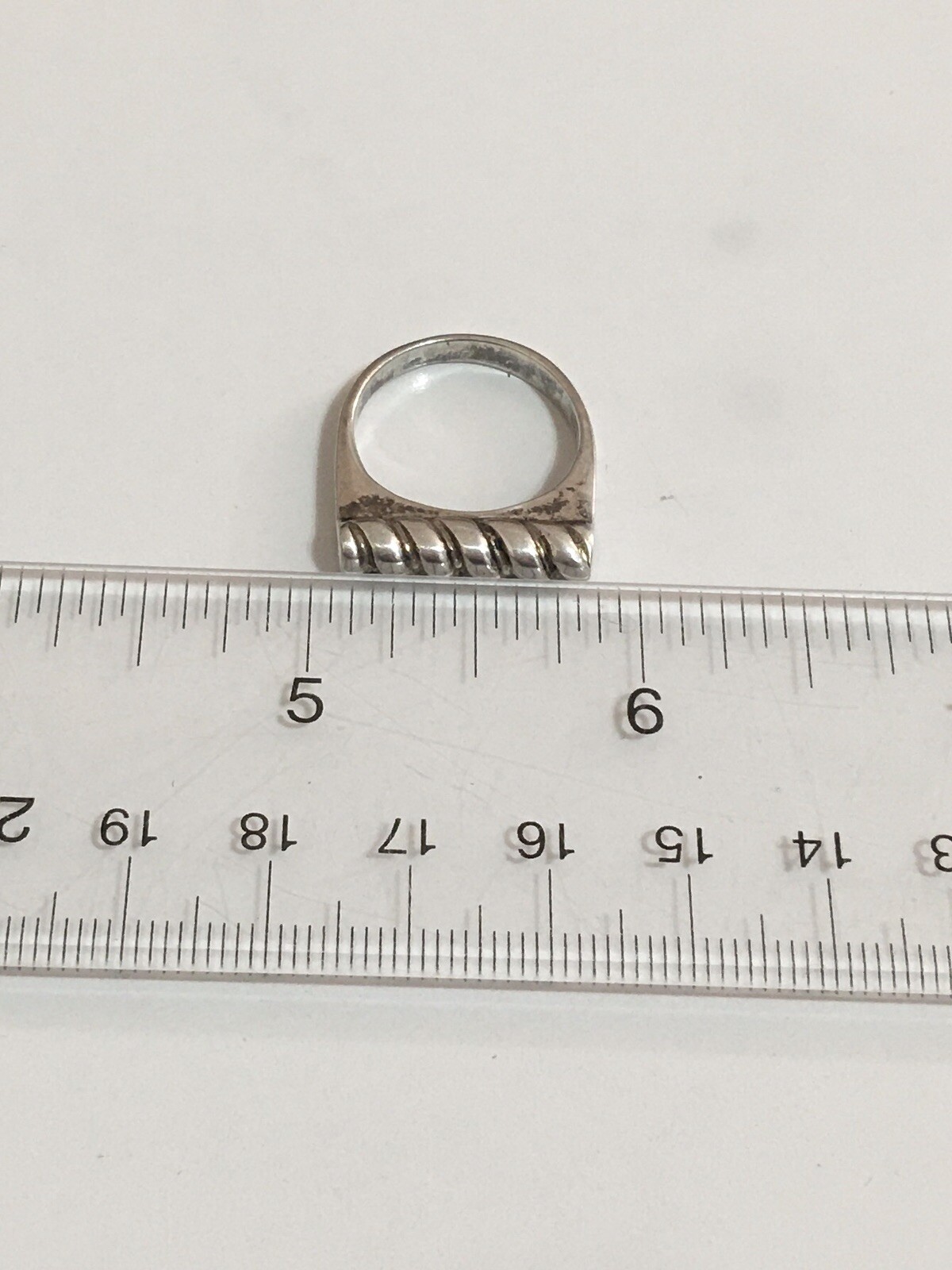 925 Solid Sterling Silver Unique Twisted Bar Ring… - image 12