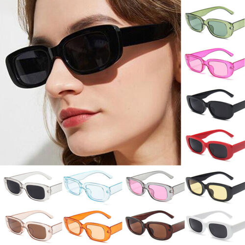 Classic Black Lens Sunglasses Mens Womens Neon Retro Fashion UV400 Glasses UK - Picture 1 of 35