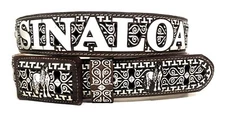 MEN'S SINALOA WESTERN LEATHER BELT COWBOY RODEO BELT. CINTO VAQUERO SINALOA