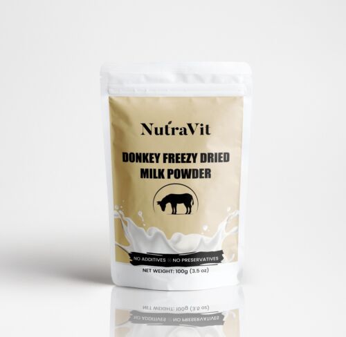 100% PURE NATURAL HERBS DONKEY MILK POWDER FREEZE DRIED 100GM (3.5 Oz) - Picture 2 of 7
