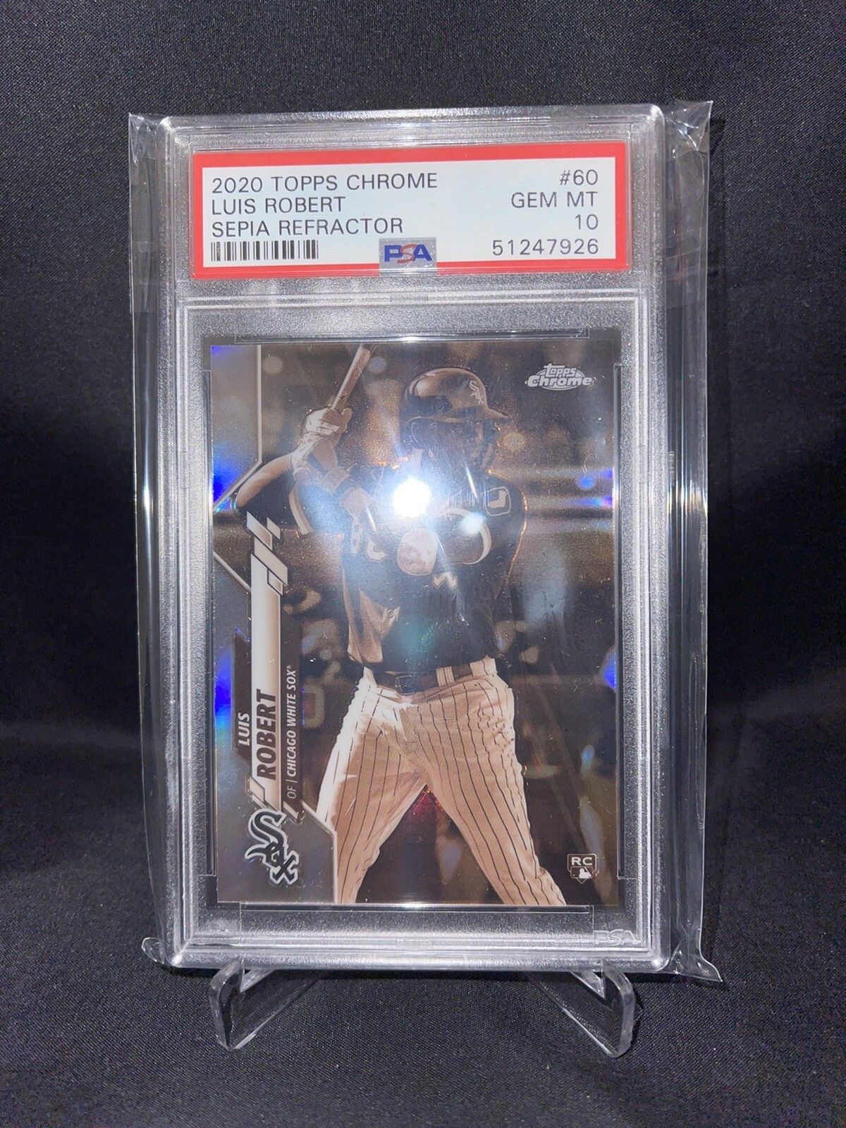 Topps Chrome 2020 Luis Robert Sepia Refractor Rookie Card *GEM MINT PSA 10*