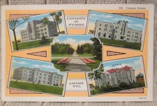 Estate Sale ~ Vintage Multi-view Postcard - University of Wyoming  Laramie, Wyo.