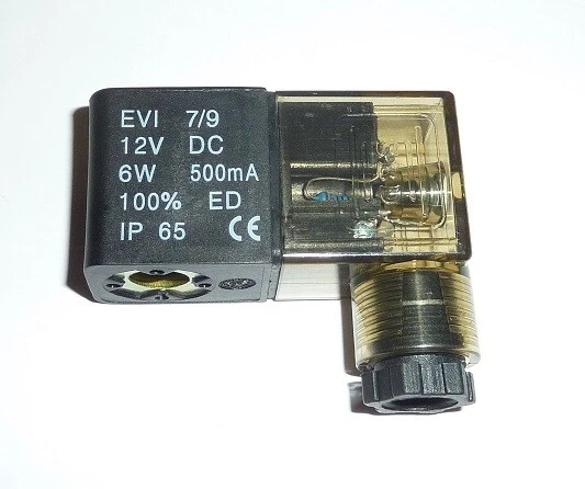 WIC Valve 2K Series 12V DC Encapsulated Solenoid Valve Coil DIN Connector LED