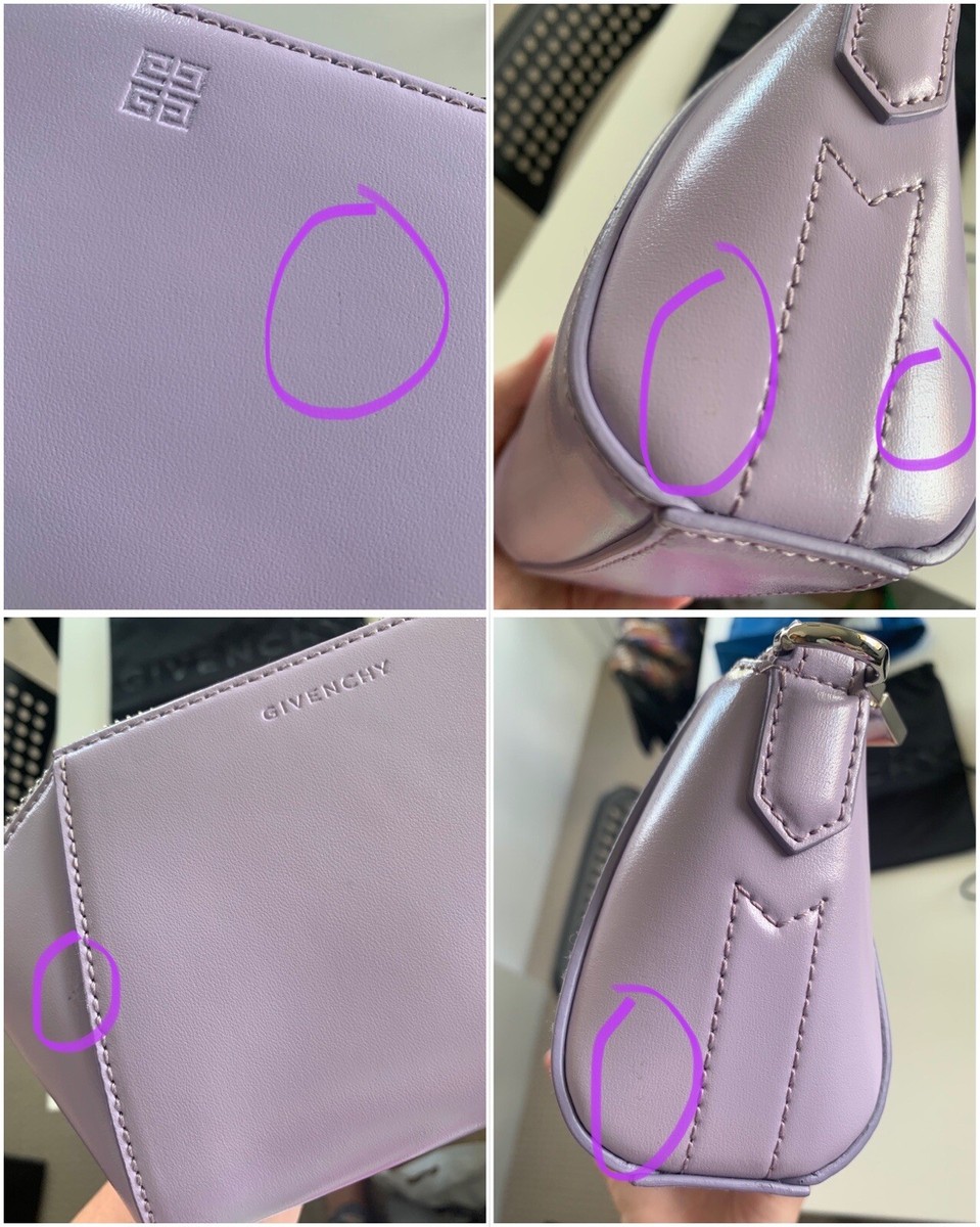 【関税&送料込】Givenchy Lilac Leather Mini Antigona Handbag Authentic Givenchy Nano Antigona Lilac Purple Leather Clutch