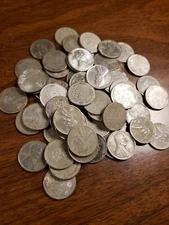 Roll Of 50 1943 Steel Lincoln Wheat Cents US WW2 Coin