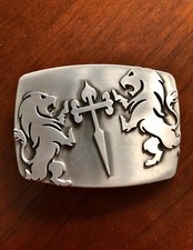 Celtic Crusader Irish Cross Roman Lion Tiger Metal Unisex Men  s Belt Buckle