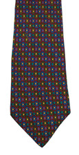 Tie Brittany House of London Silk Multi Colored Square Pattern with Diamonds