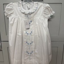 The Proper Peony White Blue Dress Size 5T Girls NWT No Bloomers