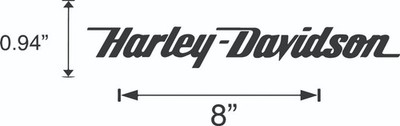 2 PCS Harley Davidson Signature Logo Vinyl Decal Sticker 8  Set