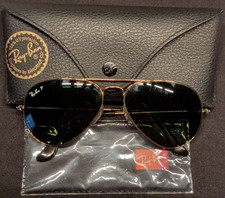Ray-Ban Aviator RB3025 L0205 Gold G-15 Green Lens 58mm Large Metal Sunglasses