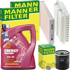 MANN INSPEKTIONSPAKET+MANNOL 5W30 MOTORÖL passend für TOYOTA RAV 4 AURIS E15 E18