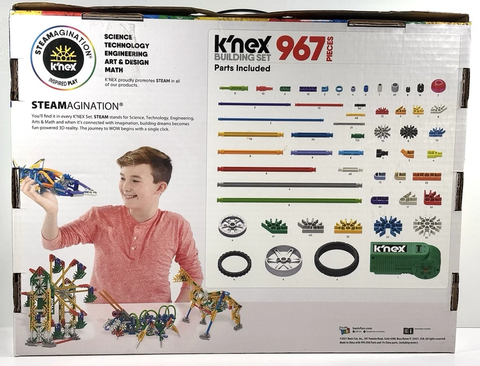 K'NEX Mega Motorized Deluxe Building Set Steamagination (967 Pieces/100 Builds) - Image 3 of 4