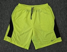 Nike Dri-Fit Men's Large Neon Yellow 8.5" Unlined Lightweight Athletic Shorts