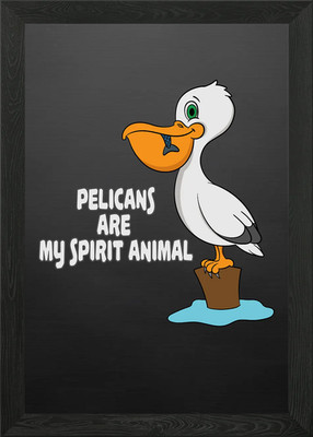 Niedlicher Pelikan Seevogel gerahmtes Wandbild Poster Leinwanddruck Bild