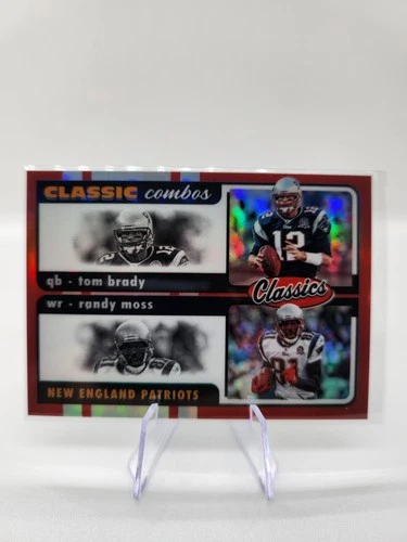 2022 Panini Classics Classic Combos Tom Brady, Randy Moss #CC-5 Red 18/50