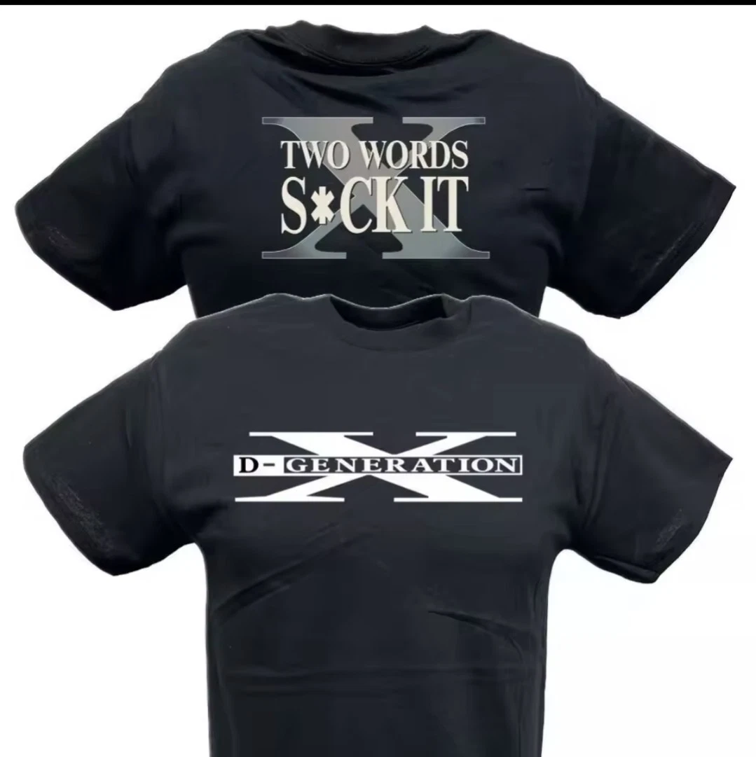 WWE D‑Generation X T‑Shirt Men’s Black DX Retro Wrestling Tee Suck It...