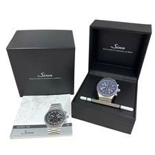 Sinn 144-747 Lufthansa Cargo Automatic 41mm Box Blue Chronograph Watch 14