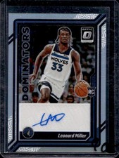 2023-24 Donruss Optic Leonard Miller Rookie Dominators Signatures RC Auto #/99