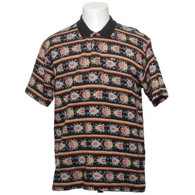 Obey, Poloshirt, Größe: M, Schwarz/Mehrfarbig, Baumwolle, Sonstiges, Herren #Dgu