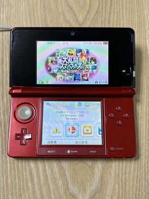 Nintendo 3DS Flare Red Console Tested Working Good Condition Japan