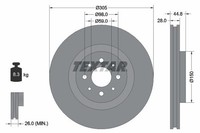 2X Textar Bremsscheibe 92228503 FüR Alfa Romeo
