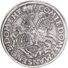 [#138364] County of Mansfeld-Friedeburg, Bruno II, 1 Thaler, 1587, Eisleben, Sil