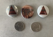 Vintage Def Leppard Pinback Buttons Lot of 3 – 1983 80s Rock Band Metal Pins -S3