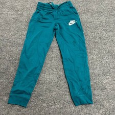 Nike Sweatpants Boys Size M Teal Blue Joggers Drawstring Athletic Casual 53646