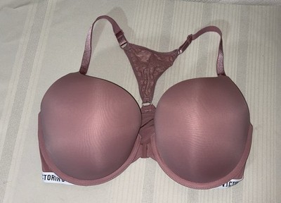 Victorias Secret 36DD Tshirt Pushup Full Coverage Bra Front Close Mauve