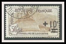 FRANCE 1922 Charity Stamps Issued 1917 Overprinted 50  + 10 USED