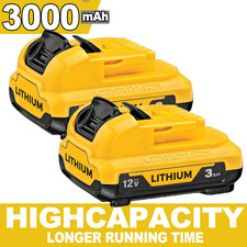 2x 10.8V 12V 3.0Ah Battery for Dewalt DCB120 DCB121 DCB123 DCB125 DCD710 DCF813