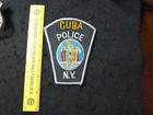 New York Village of Cuba Police ancient 1960s tombstone patch cheesecloth old  — photo 3