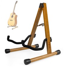 Guitar Stand, Guitar Floor Stand, Acoustic Electric Wooden A Frame Folding Gu...