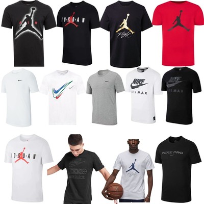 Nike Herren Pull On Baumwollshirt Rundhals Kurzarm Athleisure T-Shirt