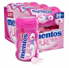 Mentos Pure Fresh Sugar-Free Chewing Gum with Xylitol, Bubble Fresh Flavor, Bubb
