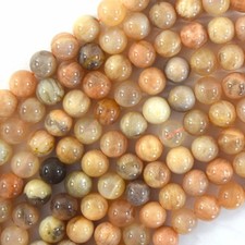 Natural Multicolor Sunstone Round Beads Gemstone 15.5" Strand 6mm 8mm 10mm S1