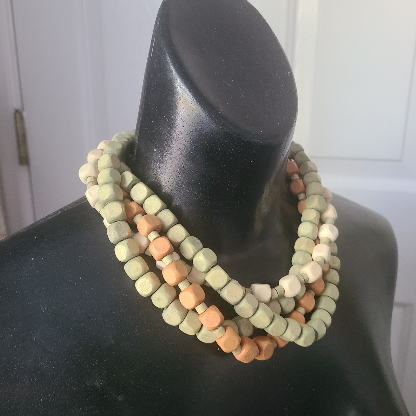 Plunder Multistrand Multicolor Chunky Wooden Bead… - image 3