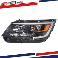 Driver Black LED Headlight W/ LED DRL For Ford Explorer Sport 2016-2018 Headlamp
